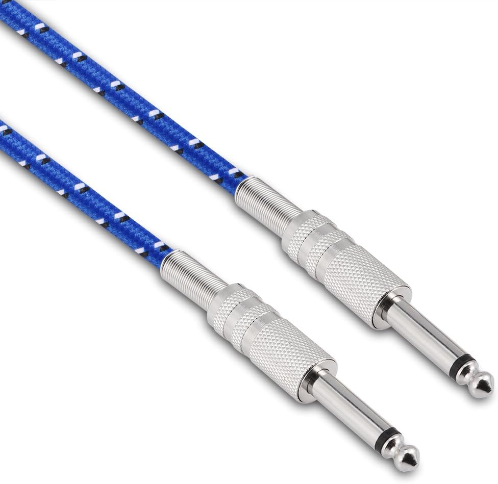 Mono Guitar Cable, Guitar Instrument Cable, Male to Male Mono Audio Wire Cord Guitar Cable 6.35mm for Musical Instrument Professional (1M) - Image 5