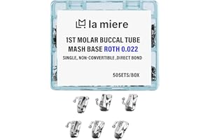 LA MIERE 200/Box 1st Molar Bondable Non-Conv Stainless Steel Roth 0.022 Laser Mark Assorted Quadrants(UR UL LL & LR)