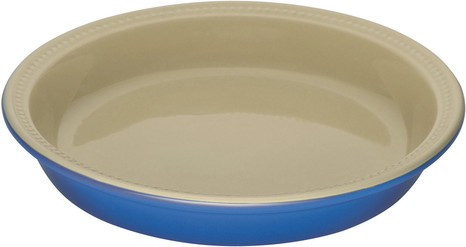 Le Creuset Stoneware Round Pie Dish, 24 cm Marseille Blue Amazon.co