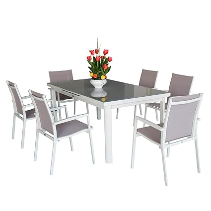 Amazon Com Magari Furniture Aluminum Ma744 865 7 Piece