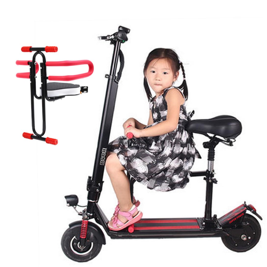 Baby Bike Seat Child Bike Saddle Safety Handle Front Mount Seat Foldable Baby Chair Bicycle Accessories Quick Release Bike Seat for Kids Bike Accessories.