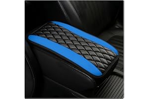 JUSTTOP Car Center Console Cover, PU Leather Waterproof Car Center Console Cushion Pad, Universal Comfortable Armrest Cover P