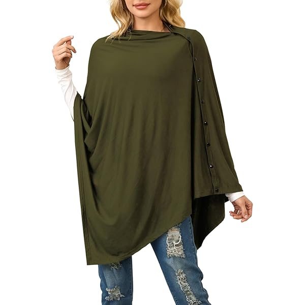 Ferand Women's Versatile Poncho Tops Lightweight Wrap Scarf for
