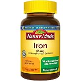 Nature Made Iron 65 mg (from Ferrous Sulfate) Tablets for Red Blood Cell Formation (365 ct.).