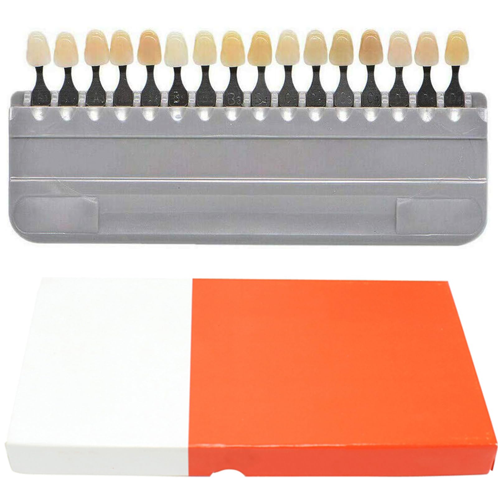 Photo 1 of Jashem 16 Colors Teeth Whitening Shade Guide Porcelain Tooth Bleaching Shade Chart Dental Equipment for Professional or Household Oral Care