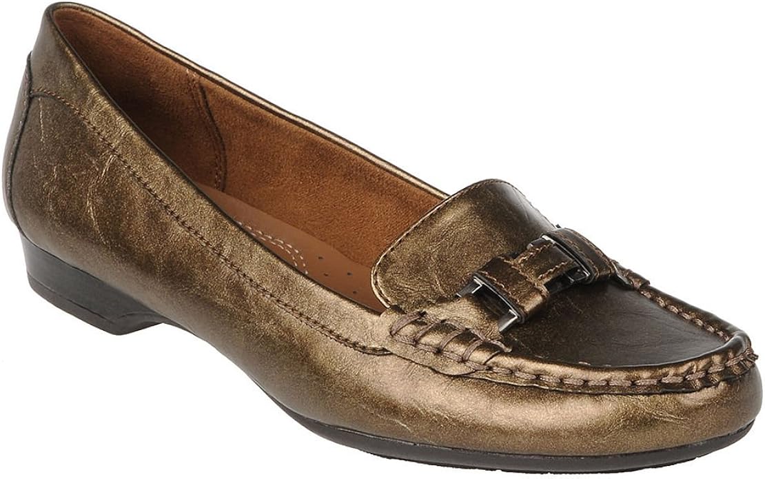 Naturalizer Notable Women's Shiny Gold Oxford Shoe Size 8.