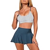 Pink Queen Women High Waisted Bikini Set Two Piece Swimsuit Swim Skirt Bathing Suit 2026