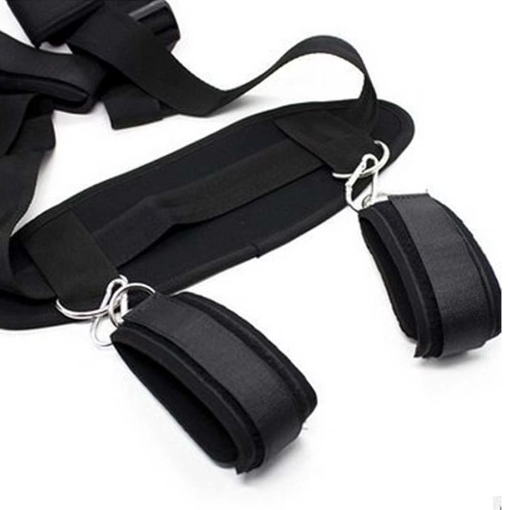 Briviee Technical Sports Bondage Restraints Training Set with Soft Wrist and Ankle Cuffs, Adjustable