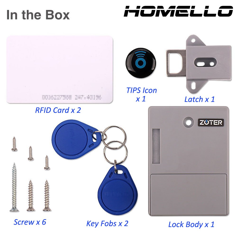 Homello RFID Electronic Lock Hidden DIY For Drawer
