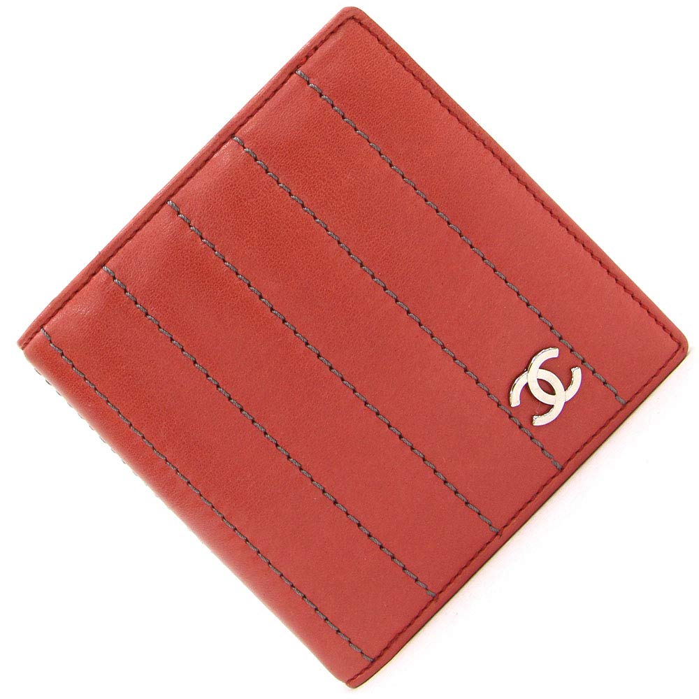 セール 登場から人気沸騰 Chanel シャネル B07nq6w55j 並行輸入品 Chanel キルティング ウォレット ココマーク ストライプ レディース メンズ 中古 ラムスキン レッド A マドモアゼル 二つ折り財布 メンズバッグ財布 Wwmp Org Za