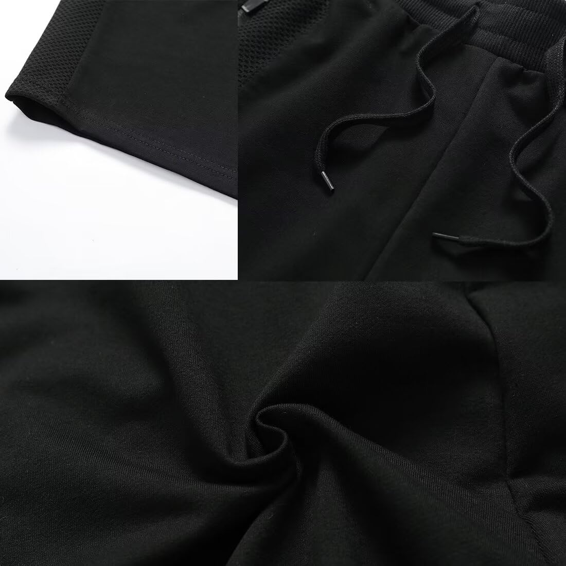 Tansozer Kurze Hosen Herren Mit Taschen - Sport Gym Shorts Jogginghose Sommer - Sweat Kurze Hose Männer Jogging Dunkelgrau L 5