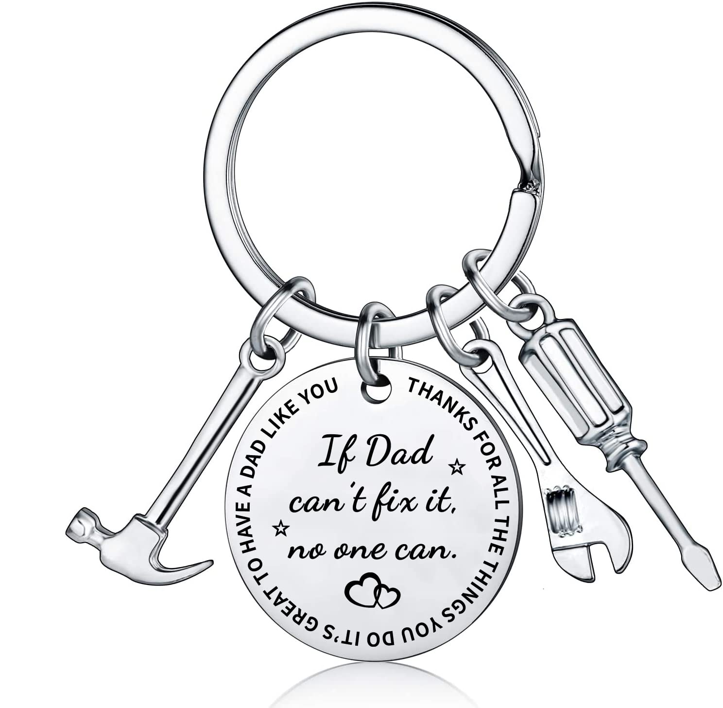 JMIMO Dad Keyring Gifts Dad Birthday Gift from Daughter Son Fathers Day Gift for Daddy Father