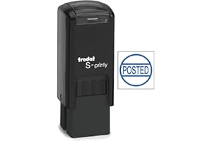 Trodat S-Printy 4921 Self-Inking Mini Stock Stamp "Posted" Circle English Blue Ink Cartridge, Mechanism - 57