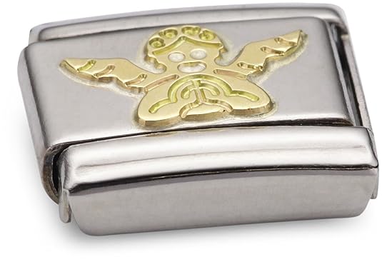 Nomination Composable Classic Religion Edelstahl und 18K-Gold (Engel) 030105