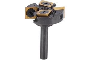 Pomya Industrial Grade Slab Flattening Router Bit 1/4in Shank, CNC Planer, Laminate, Plywood, 1 3/8in Cut Diameter, Heavy Dut