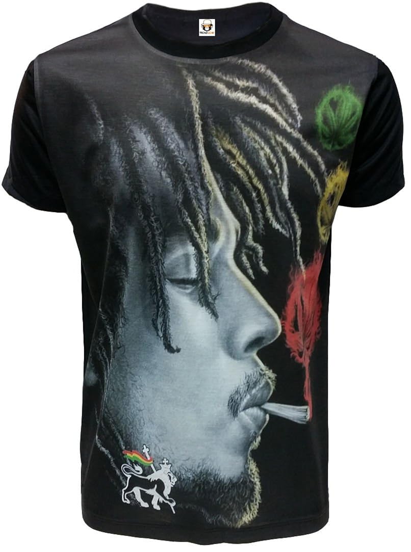 bob marley smoking tee