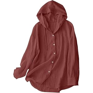FPMLUXLL Womens Sun Protection Hoodie Cotton Linen Long Sleeve Hoodie Fishing Outdoor Quick Dry Sweatshirts with Pocket