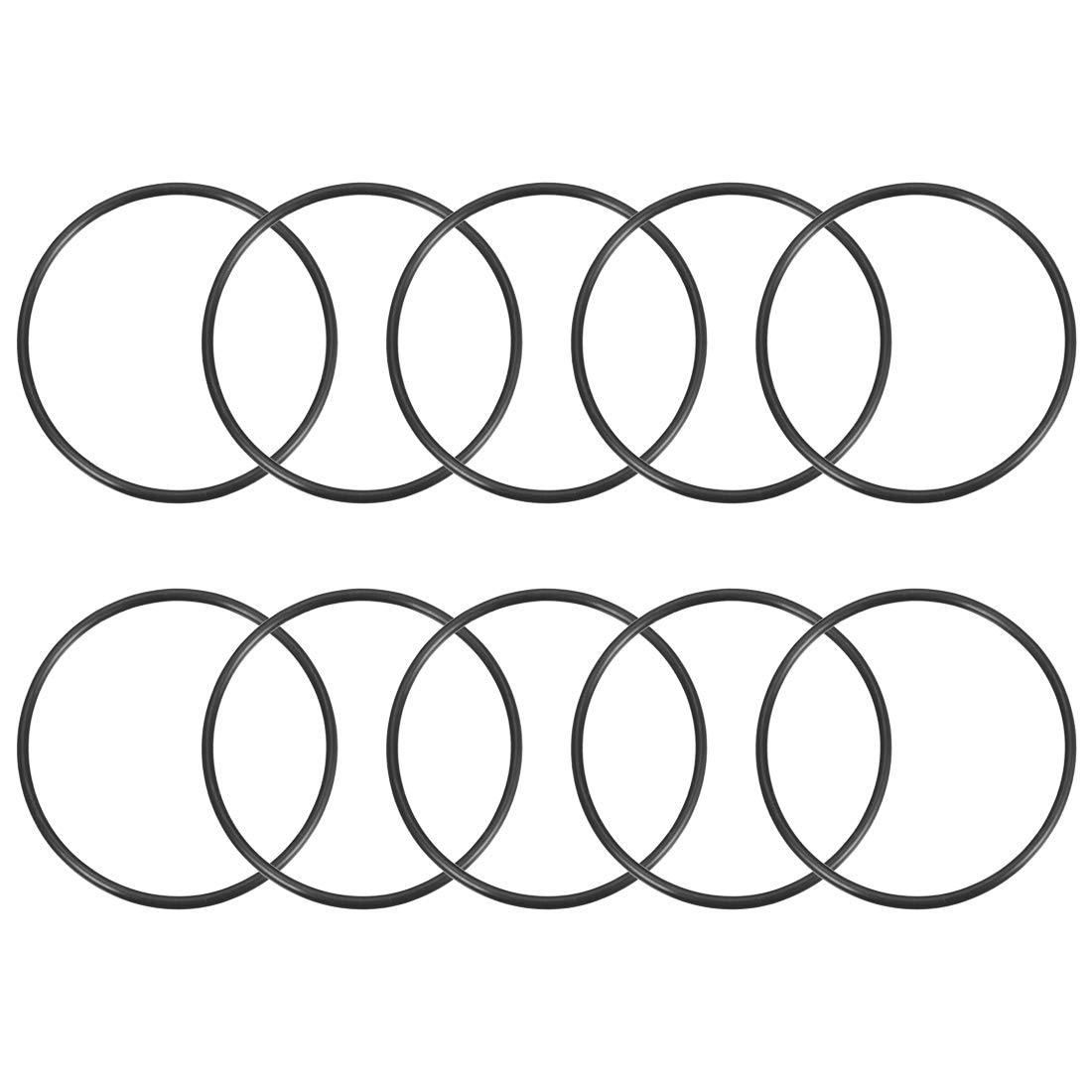 sourcing map Nitrile Rubber O-Rings 67mm OD 63mm ID 2mm Width, Metric Sealing Gasket for Automotive Machine Plumbing, Pack of 10