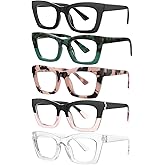 ZEHEXA Reading Glasses for Women Blue Light Blocking Glasses Filter UV Square Readers Glasses for Men and Women