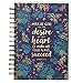 Christian Art Gifts Journal w/Scripture Desire Of Your Heart Psalm 20:4 Bible Verse Blue Floral 192 Ruled Pages, Large Hardcover Notebook, Wire Bound