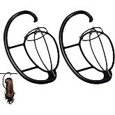 Dreamlover Hanging Wig Stand for Space Saving, Black, 2 Sets | Hanging Storage Solution, Quick Drying Design, Simple Setup &amp; Removal, Saves Space, Portable for Travel