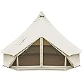 KingCamp Canvas Bell Tent for Camping, 4 Seasons 13.2ft/16.4ft Camping Yurt Tent, with Stove Jacks, Luxury Glamping Waterproof and Breathable Tents for Family Camping Outdoor Hunting Party