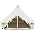 KingCamp Canvas Bell Tent for Camping, 4 Seasons 13.2ft/16.4ft Camping Yurt Tent, w/Stove Jacks, Luxury Glamping Waterproof a