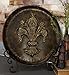 Deco 79 Metal Fleur De Lis Embossed Detail Charger with Stand, 24