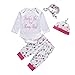 4 pcs Baby Girls Newborn Infant Toddler Clothes 6-12 Months Arrow Heart Pants