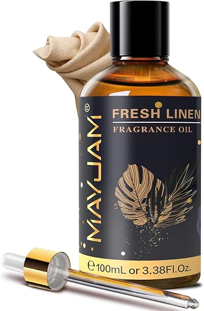 MAYJAM Fragrance Oil 100ML Fresh Linen Aromatherapy Diffuser Oil with Dropper