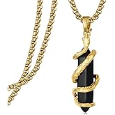 Zunxinsan Snake Necklace 925 Sterling Silver Snake Jewelry Crystal Jewelry Gifts for Men