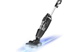 IULULU Steam Cleaner Wet Dry Vacuum Steamer All-in-one, Hardwood Floor Mop 5 Cleaning Modes for Sticky Messes, Power 1500W, Black