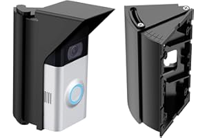 Ayotu Waterproof Adjustable (30 to 60 Degree) Angle Mount for Ring Doorbell 2nd Gen(2020Release) & Ring Doorbell 4/3/2/1st, Mounting Bracket with Weatherproof Cap Wedge Corner Holder, 1Pack Black