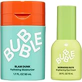 Bubble Skincare Glow Essentials Duo – Slam Dunk Hydrating Moisturizer 50ml and Morning Rays Brightening Eye Cream 15ml for Nourished Skin and Under-Eye Radiance