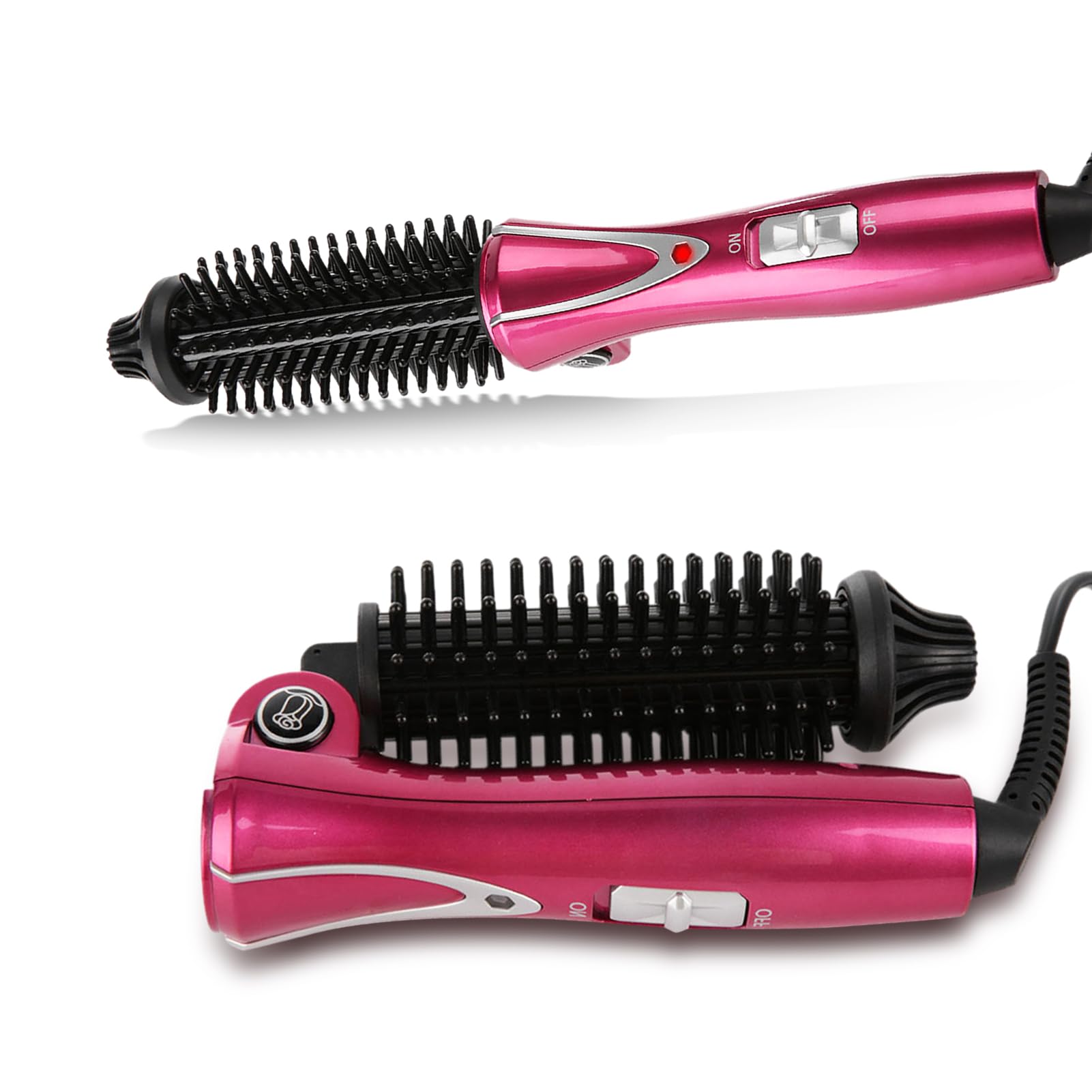 Curling Wands Brush, Professional Anti-Scald Hair Waver Instant Heat Up Multi Stylers Brush with Ceramic Glaze Hair Care for Long/Short Hair (UK Plug 220-240V)