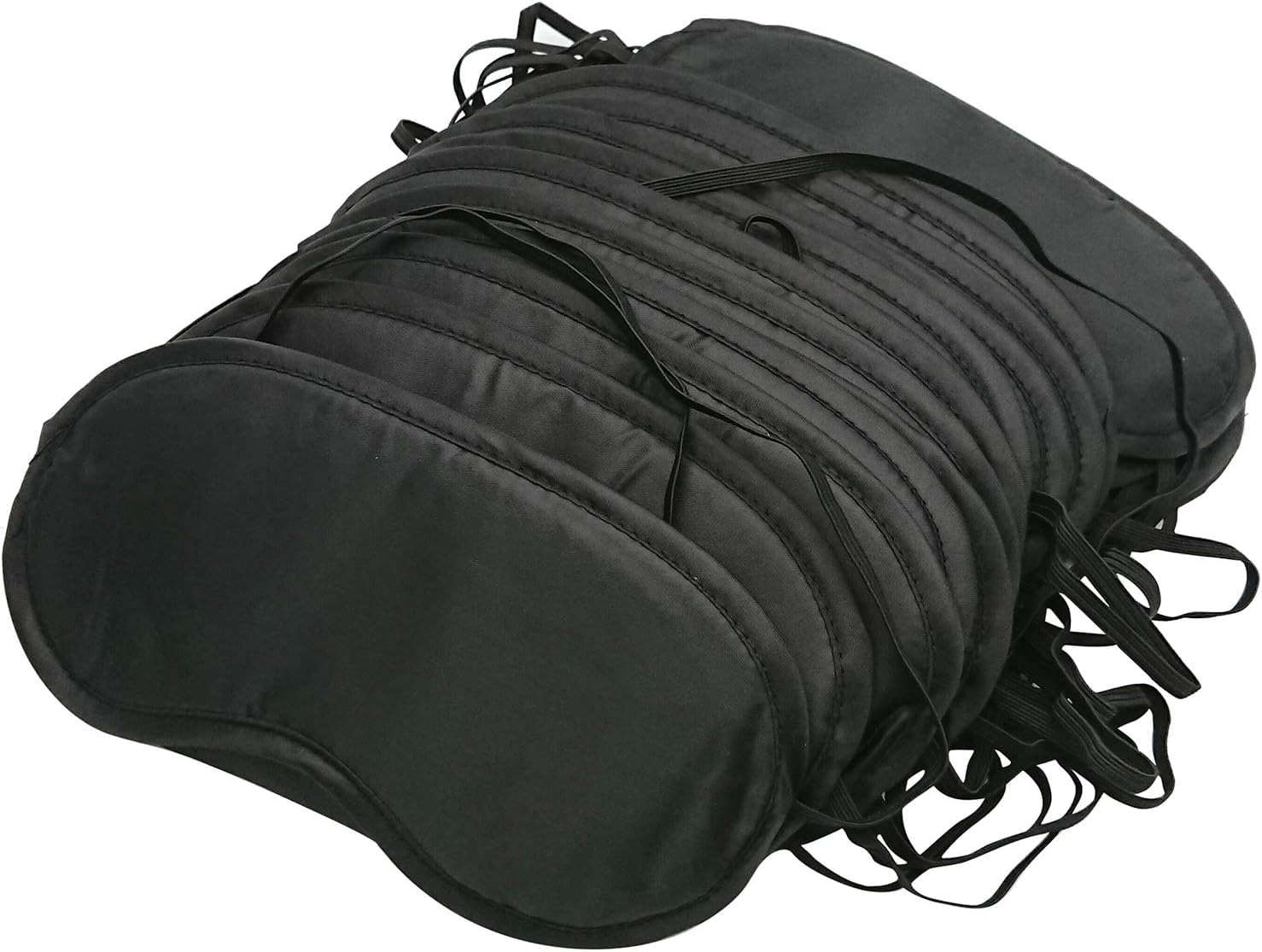 Photo 1 of 100 Pcs Eye Mask Sleep Blindfold with Nose Pad and Elastic Strap for Travel Sleep, Game Sleeping, Black