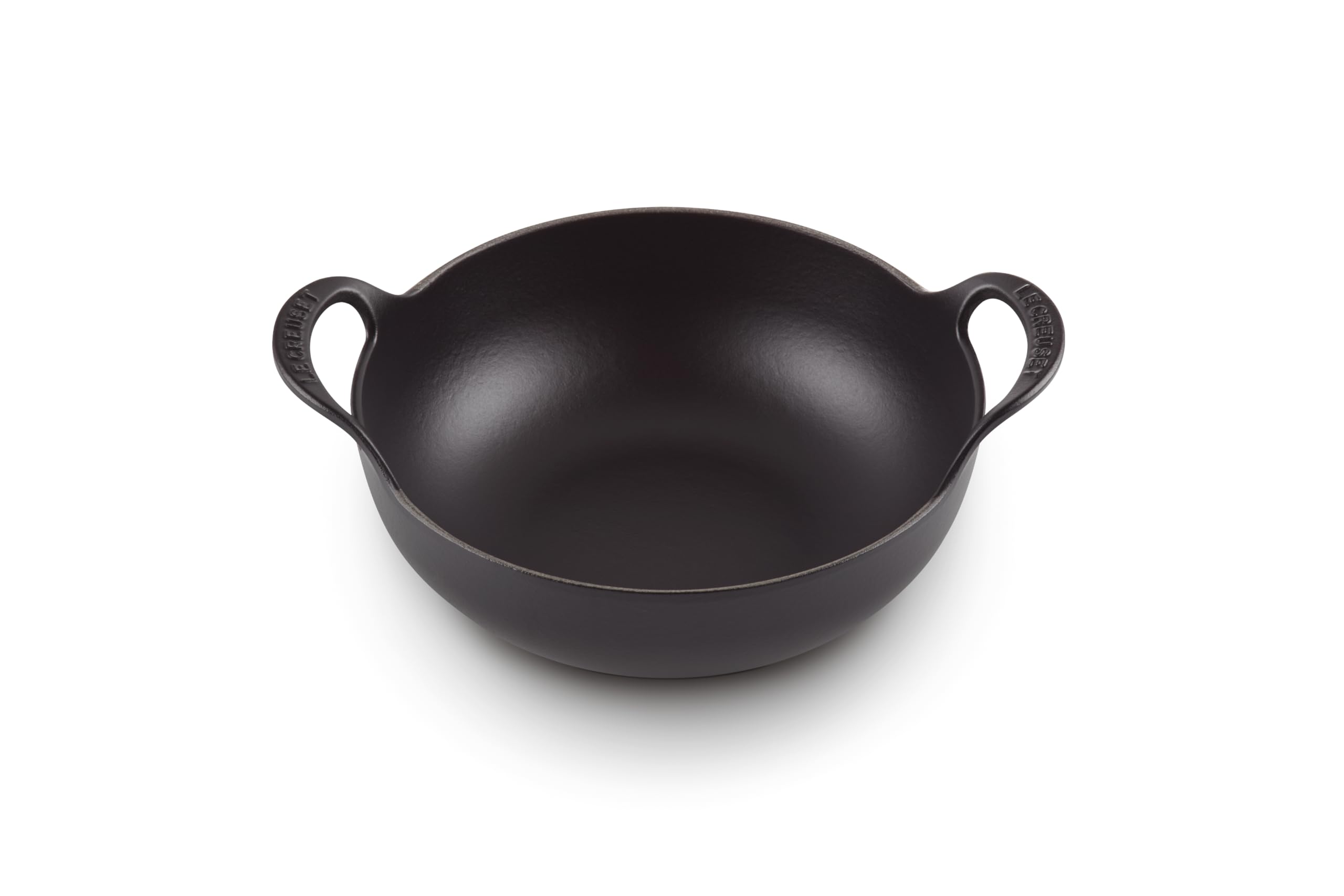 Le Creuset Enamelled Cast Iron Balti Dish, 24 cm, Matte Black, 20142240000460