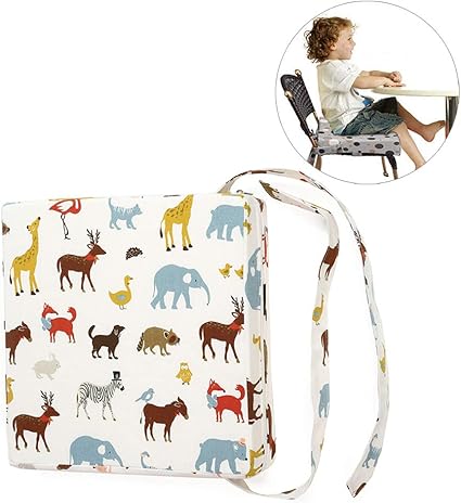 Xiamusummer Rehausseur Chaise Enfant Coussins Et Housses Pour Chaises Hautes Rehausseurs Chaise De Table D Appoint Siege Portable Pliable Avec Harnais Pour Bebe Ou Enfant Beige Amazon Fr Bebes Puericulture