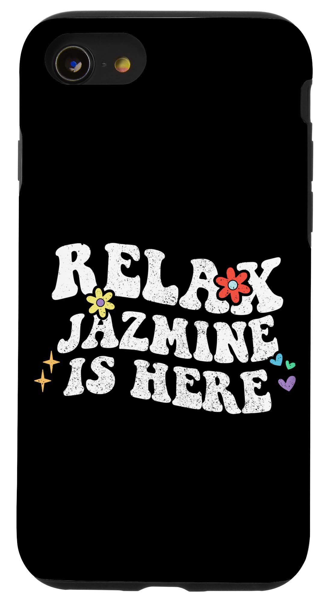 iPhone SE (2020) / 7 / 8 Retro Groovy Relax Jazmine Is Here Funny Mother's Day Name Case