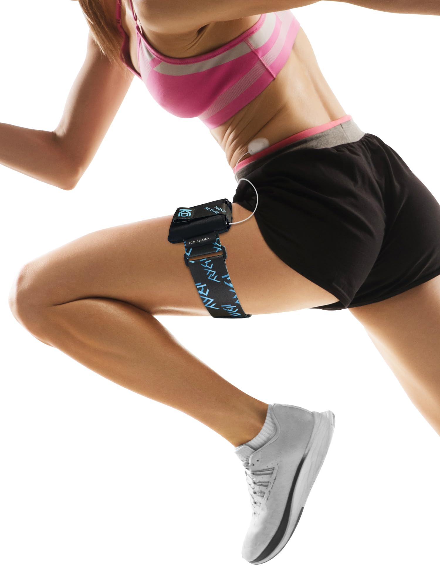 Adjustable Insulin Pump Leg Strap + Pouch - Sport Band for Diabetics (38-78 cm -14.96-30.71 in)