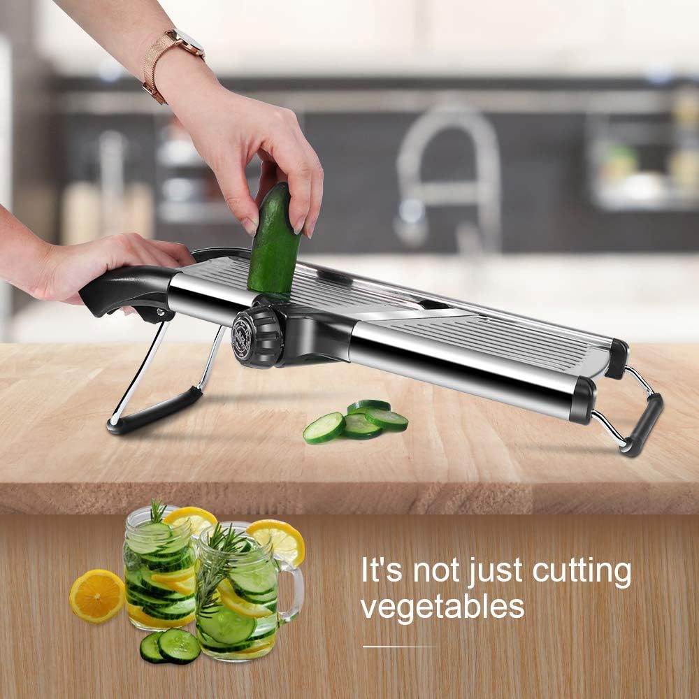 Masthome Mandoline Vegetable Slicer, 5-in-1 Stainless Steel Mandoline Food Slicer - Image 5
