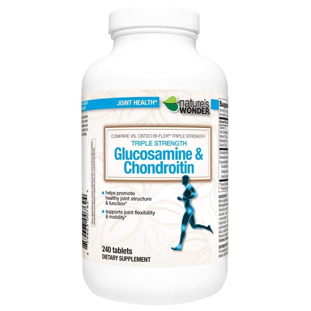 Nature's Wonder Glucosamine Chondroitin Triple Strength with MSM