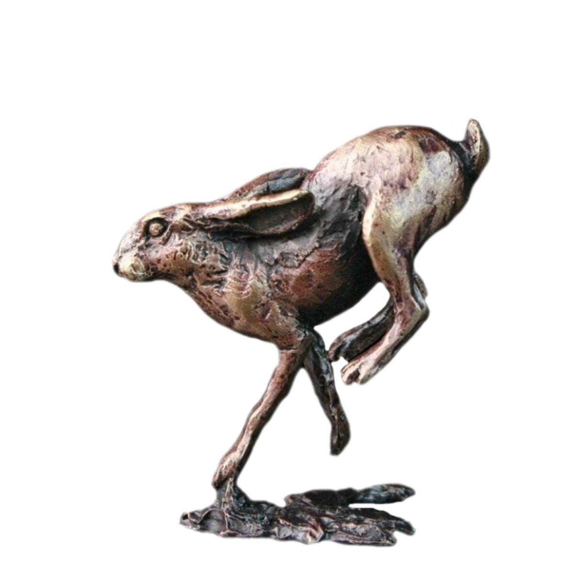 Marquise Jewellery Bronze Miniature Figures - Running Hare - Butler & Peach.