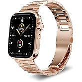 FiNESTONE Metal Band for Apple Watch - Stainless Steel Apple Watch Band 49mm 46mm 45mm 44mm 42mm 41mm 40mm - Hollow-out Metal Strap Compatible with Apple Watch Ultra/Ultra2 Series 10/9/8/7/6/5/4/SE