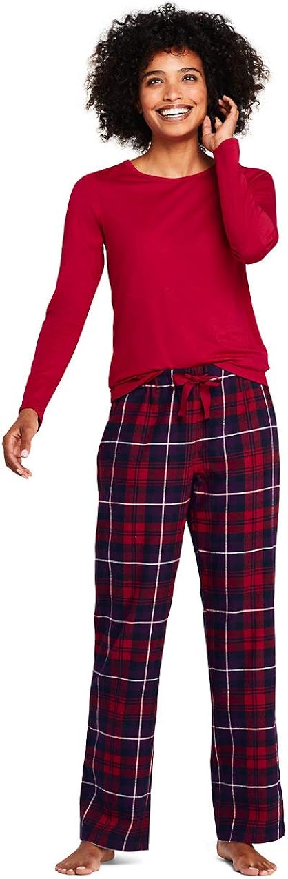 Amazon.com: Lands' End Women Knit Flannel Gift Set Radiant Navy/Dark ...