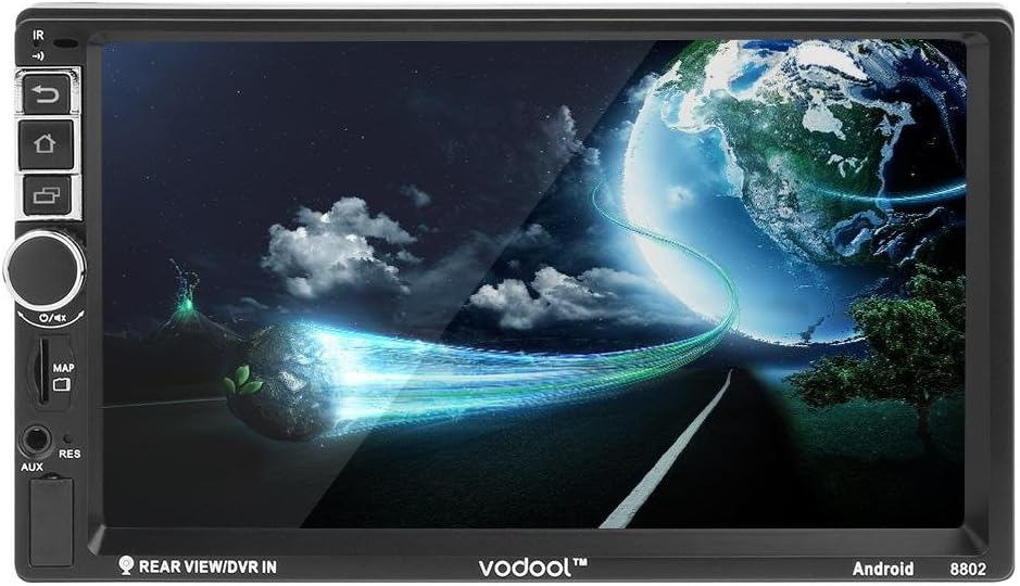VODOOL 7in 2Din Android Car GPS Navigator Bluetooth 1080P MP5 Player+Camera