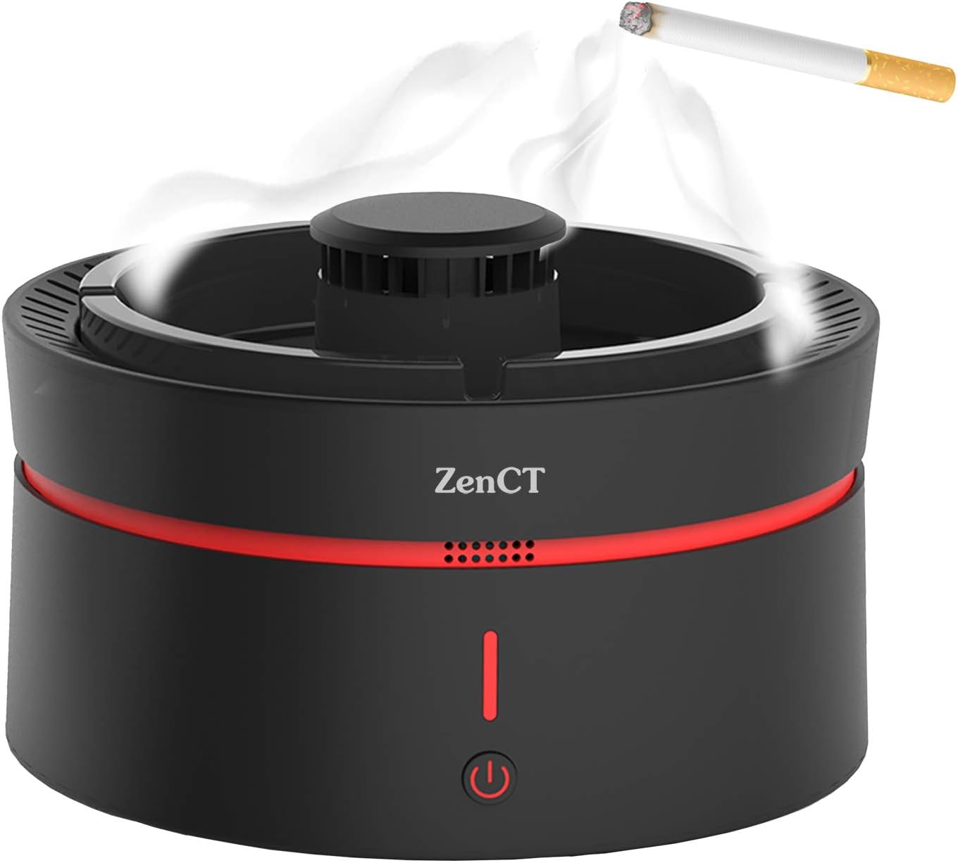 Amazon.co.jp： ZenCT 空気清浄機 タバコ スモークレス灰皿 脱臭機 USB充電式 【進化版】電動吸煙式灰皿 高性能HEPAフィルター搭載 消臭 煙 吸引 セラミック陶磁灰皿