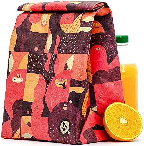 YUME Insulated Lunch Bags for Women - Designer Lunch Tote Bag - Cute Kids Lunch Bag - Lunch Box Bento Bag - Reusable Thermal Lunch Bag - Lunch Sack - Large Reusable Sandwich Bags (Sweet Smiles)