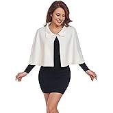 TONGFANTFL Women Capelet Shawl Short Cloak Cape Warm Poncho Fall Winter Soft Shawl Cover Up