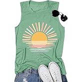 wxqxzly Girls Trip Tank for Women Coconut Tree Graphic Print Summer Workout Sleeveless O Neck Tank Top